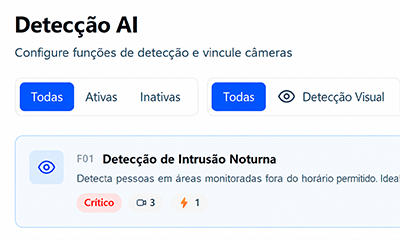 Detecção por IA da SafeBox em zonas demarcadas sobre a imagem da câmera