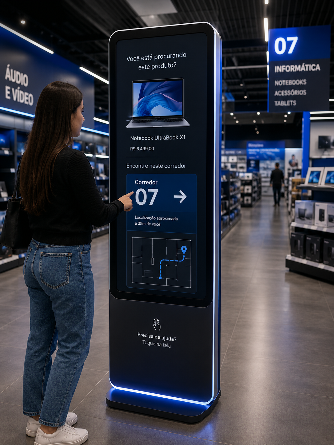 Totem Interativo de autoatendimento da Talkhub